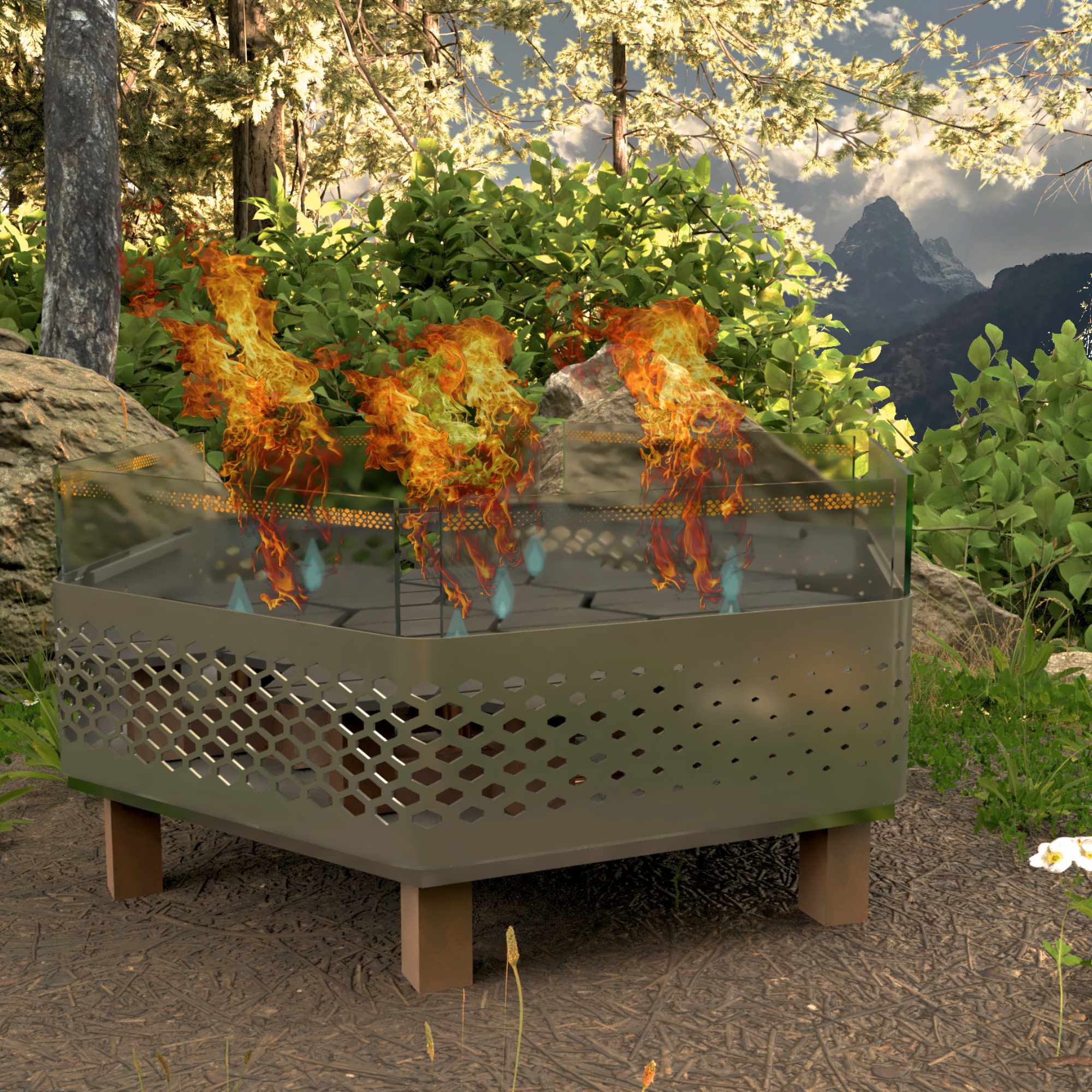 Dual-Fuel Custom Firepit